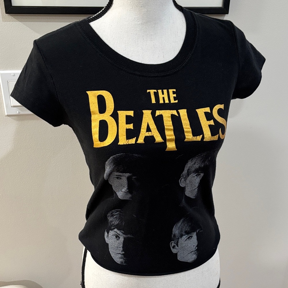 The Beatles Black and Gold Graphic Tee